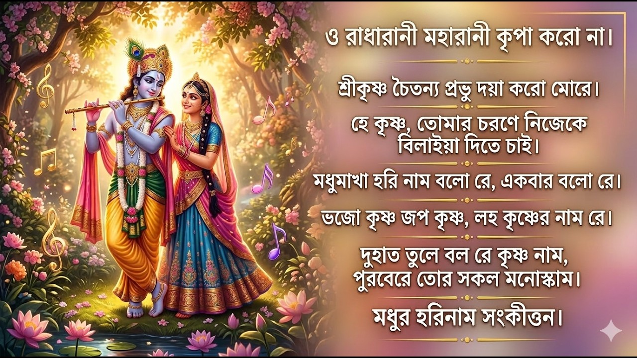 মধুর হরিনাম সংকীর্তন – শ্রীকৃষ্ণ ও রাধার ভক্তিমূলক গান | Putul das song | Bojon Kirtan