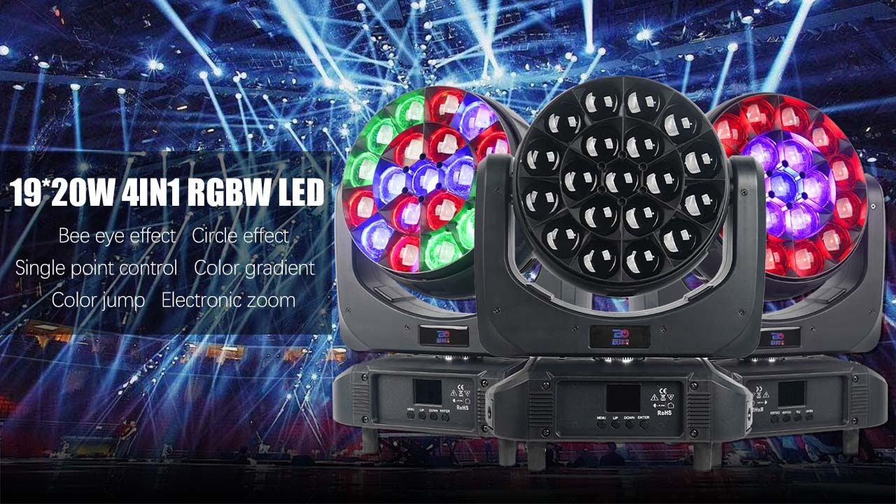 1920B 19x20W LED Wash Bee Eye Moving Head