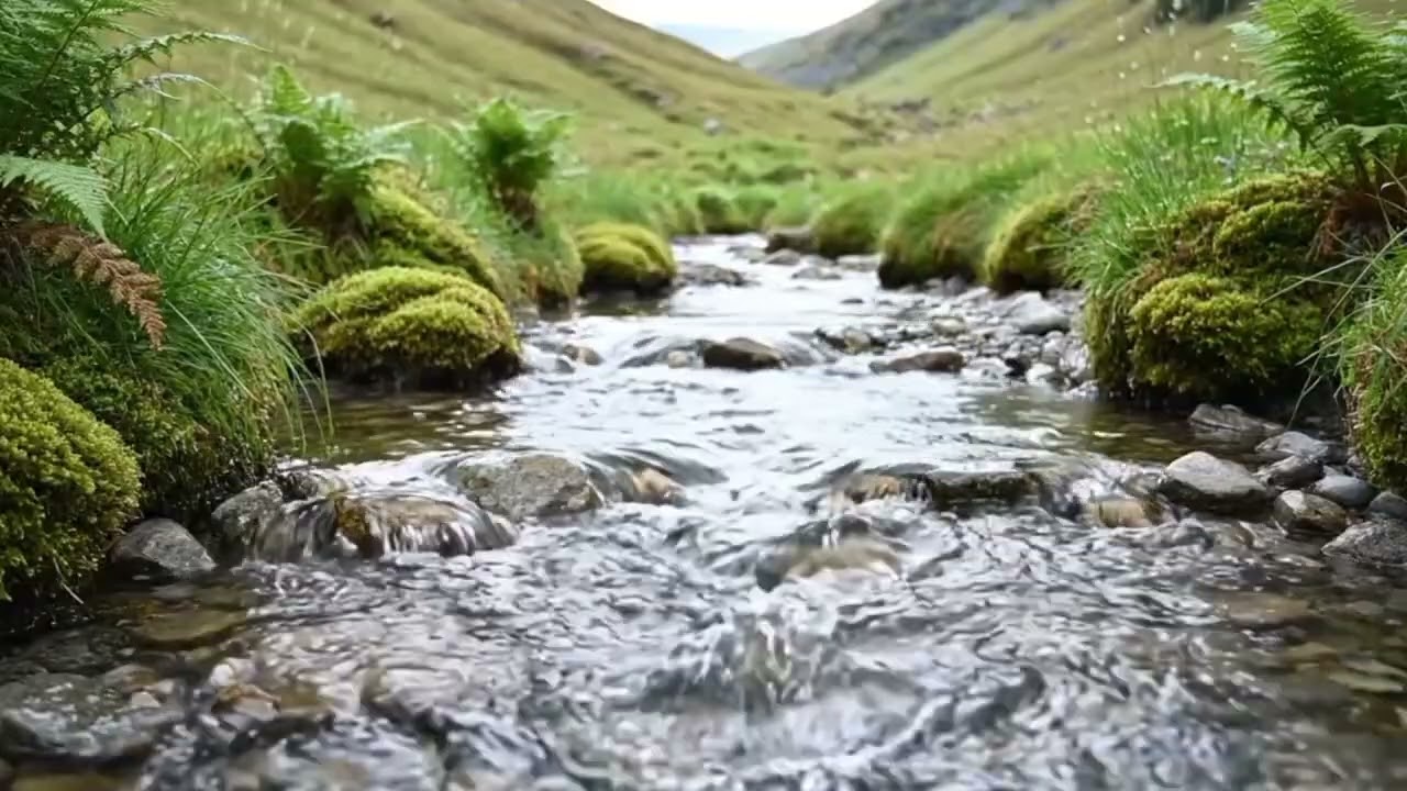 Peaceful Creek Flow 🌿 1 Hour Soothing Water Ambience