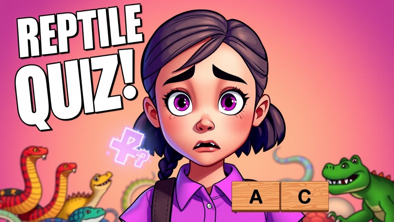🐍 REPTILES Quiz Challenge! Snakes, Lizards, Turtles & Crocodiles - 20 Fun Questions for Kids!