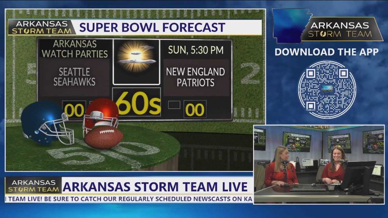 Weather forecast for Super Bowl LX | Arkansas Storm Team Live