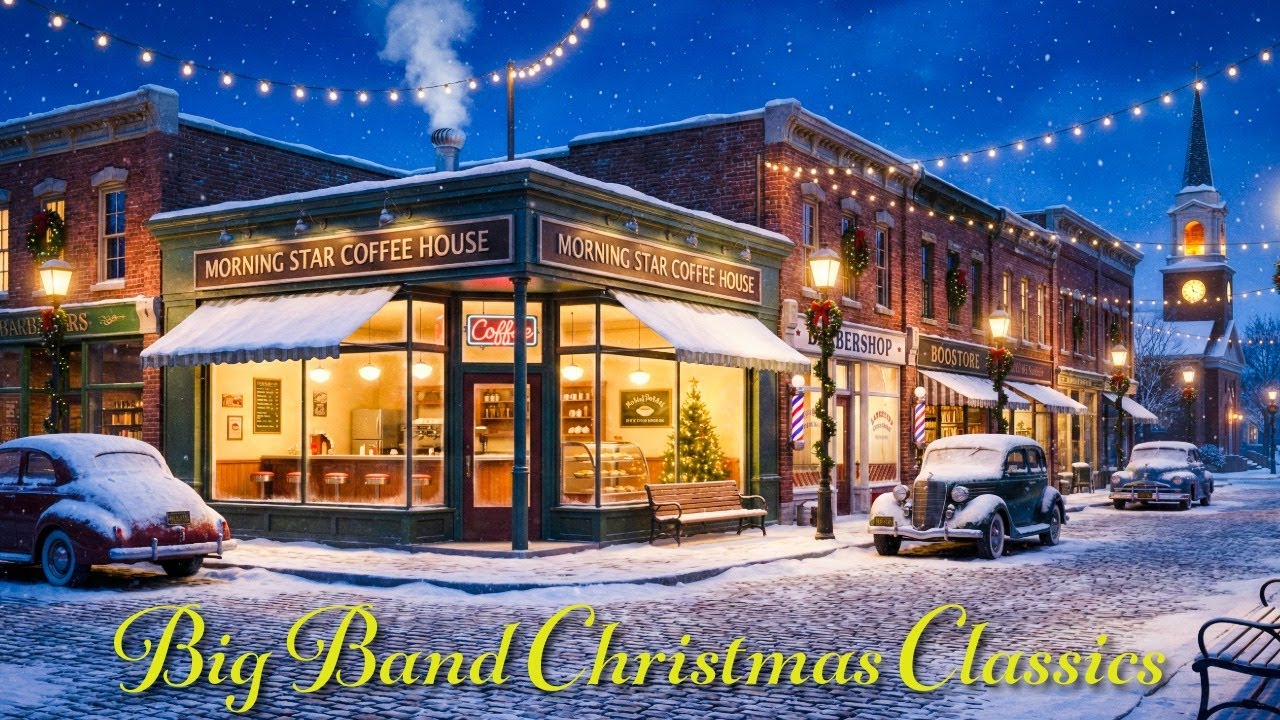 Big Band Christmas Classics at a Cozy Winter Coffeehouse 🎶 6 Hours of 1940s Holiday Nostalgia