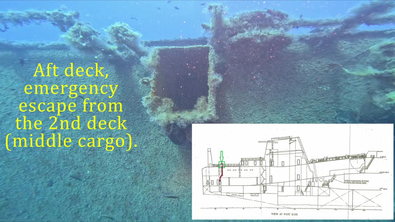 Zenobia wreck: All entry & exit points in the Middle cargo section