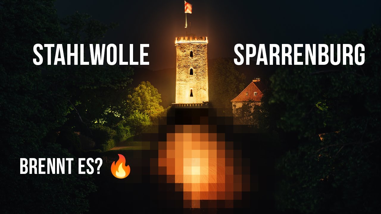 Brennt die Burg? Stahlwolle bei der Sparrenburg Bielefeld