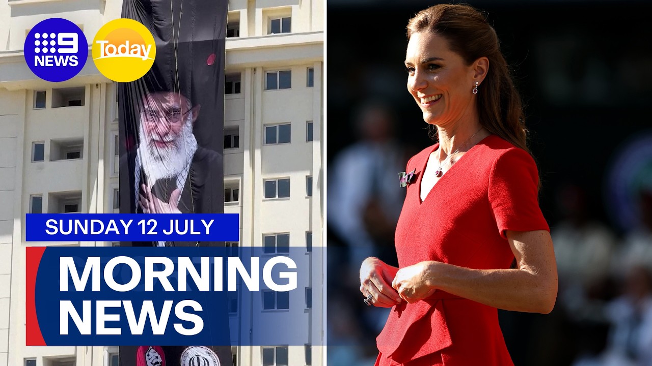 Iran's Supreme Leader vows revenge; Princess Kate dazzles at Wimbledon final | 9 News Australia