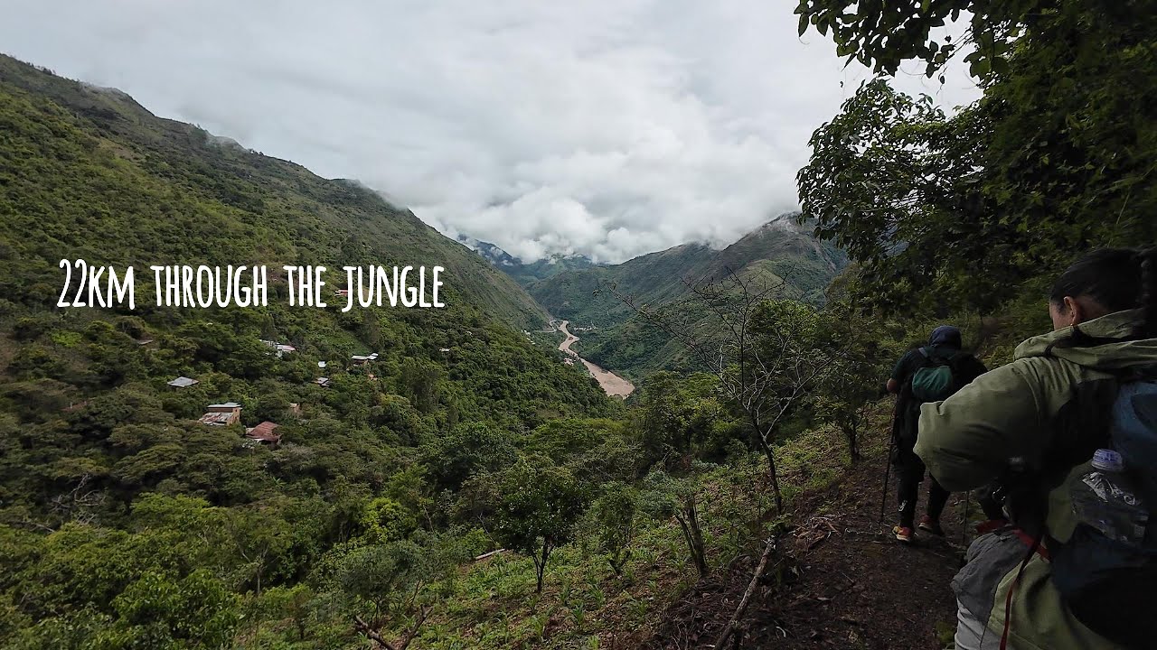 jungle hiking along the inka trail.