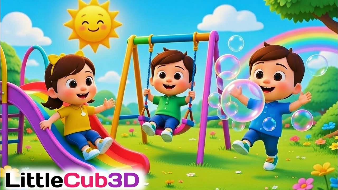 Playground Fun Song for Kids | Friendship & Sharing | 3D Kids Cartoon Music