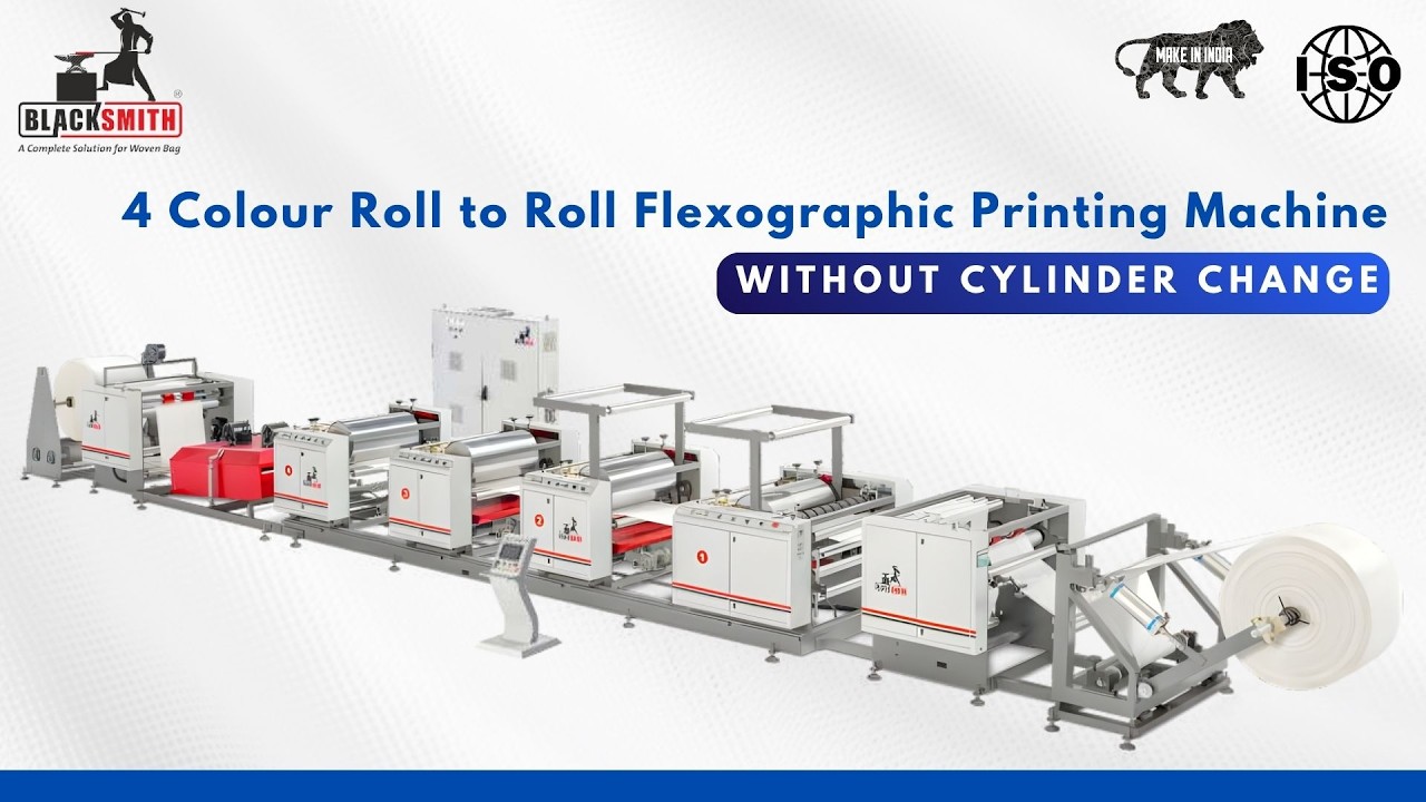 4 Colour Roll to Roll Flexographic Printing Machine | Without Cylinder Change  #printingmachine
