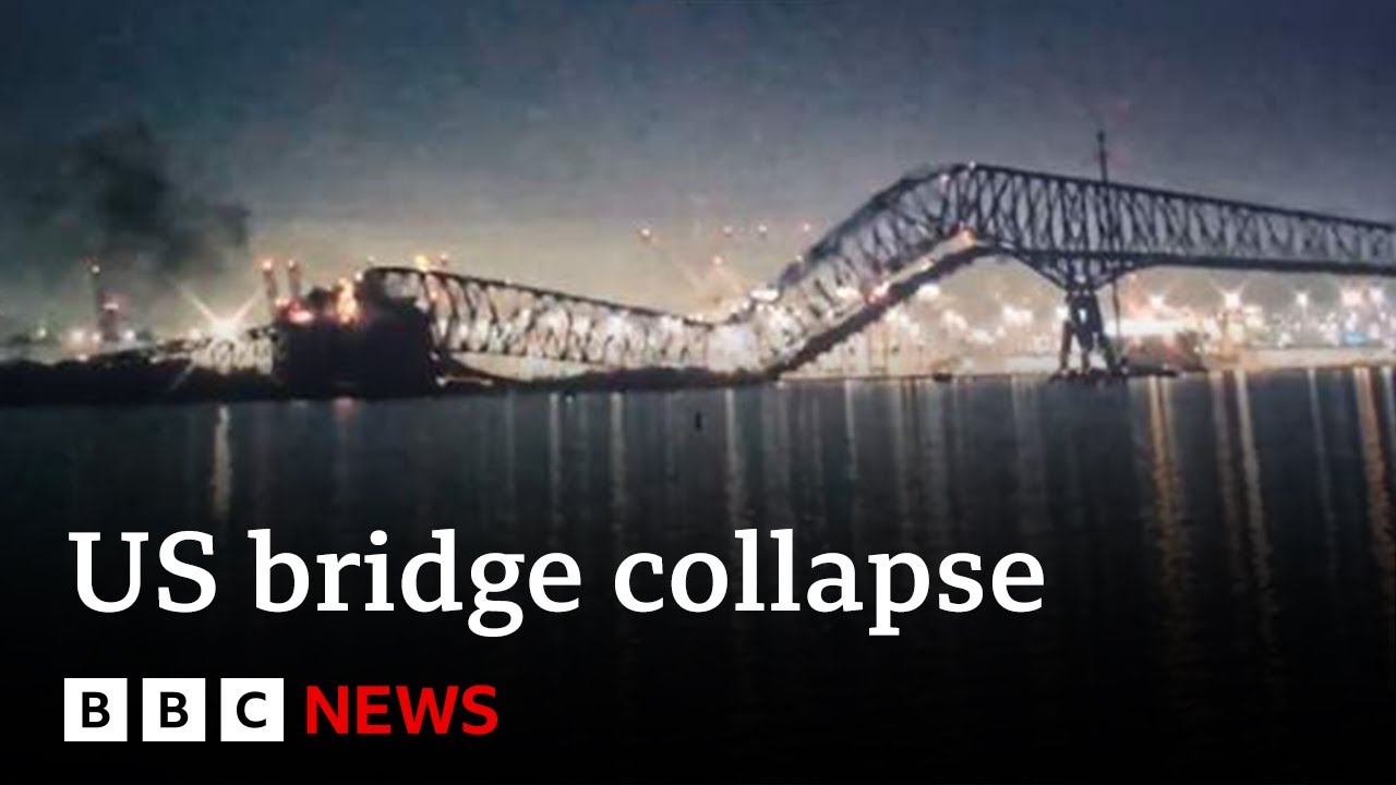 Baltimore: &lsquo;Mass casualty event&rsquo; as bridge collapses after being hit by ship | BBC News