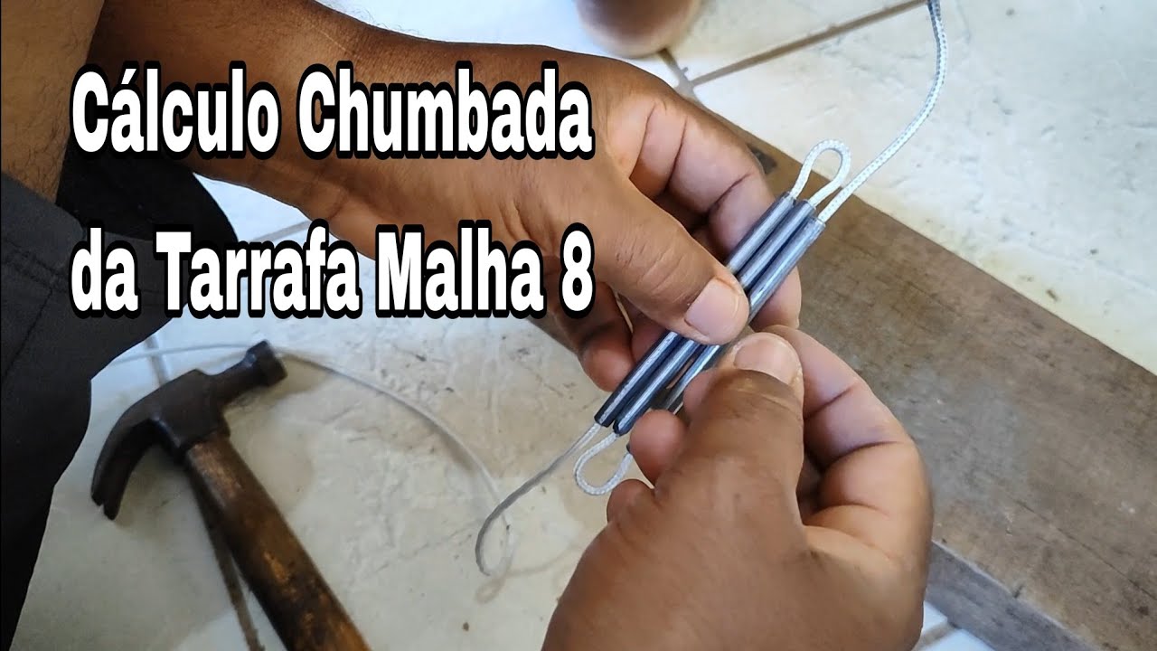 Cálculo da Chumbada da Tarrafa Malha 8