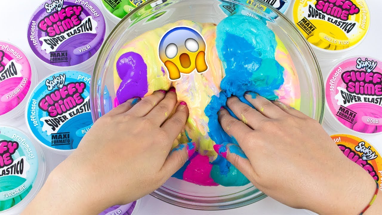 Una PISCINA PIENA DI SLIME PAFFOSI!! Ho UNITO TUTTI i miei FLUFFY SLIME SQUISHY