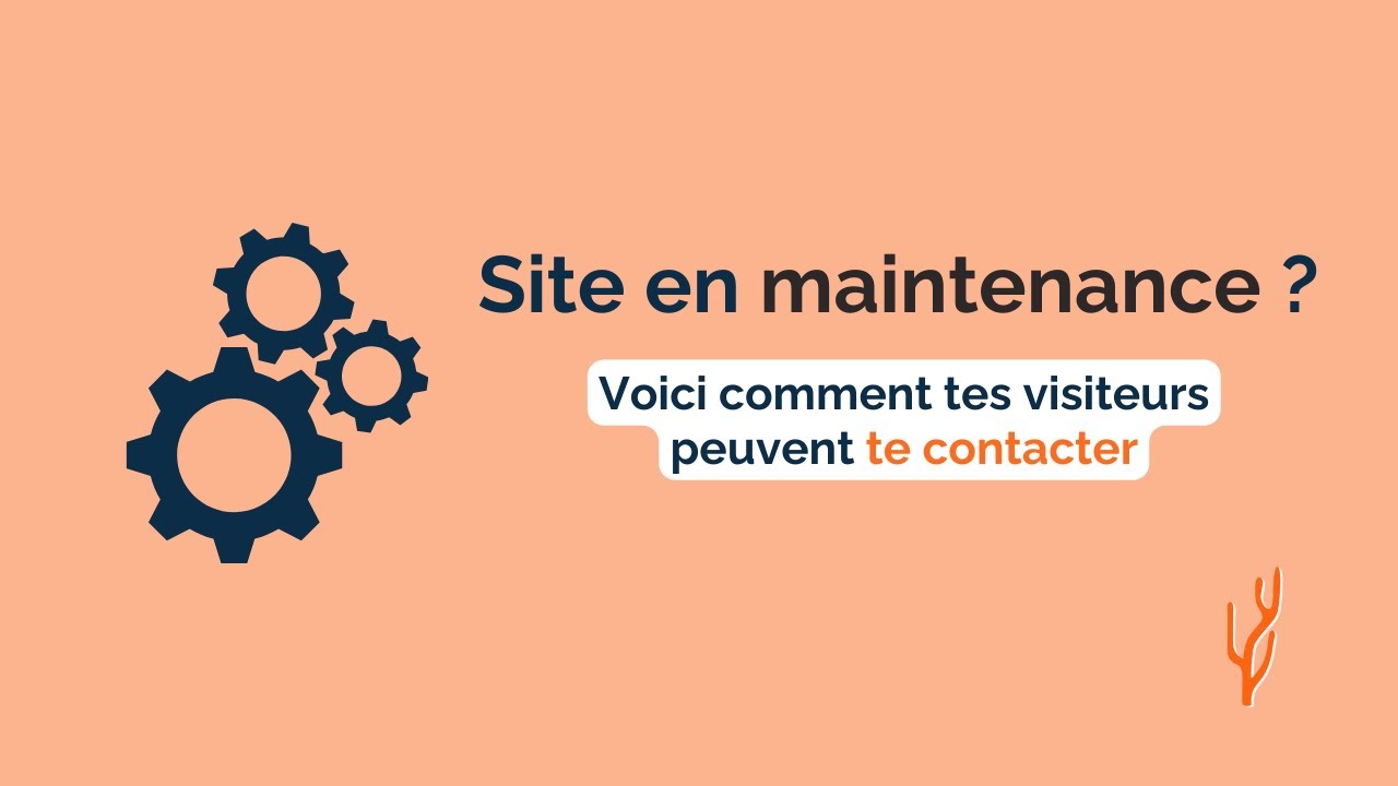 Page de maintenance avec formulaire de contact