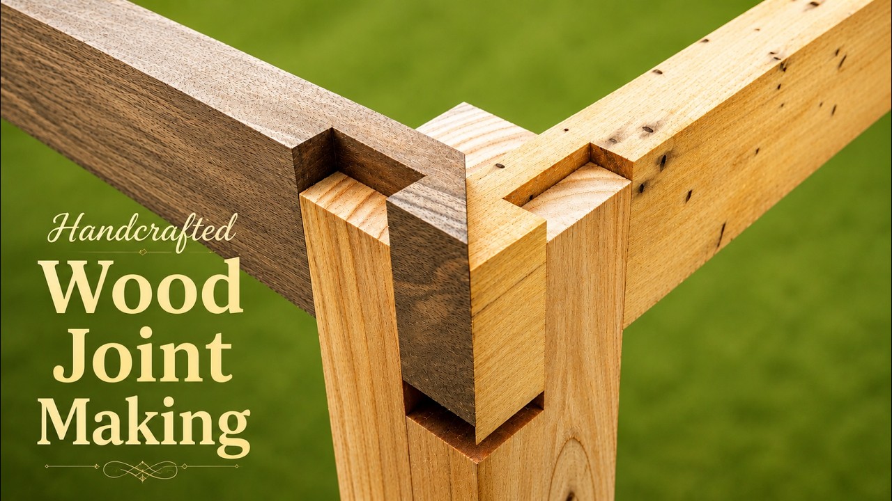 Amazing Hand Cut Dovetail Joint For Legs Of The Table, Incredible Woodworking Techniques And Skills