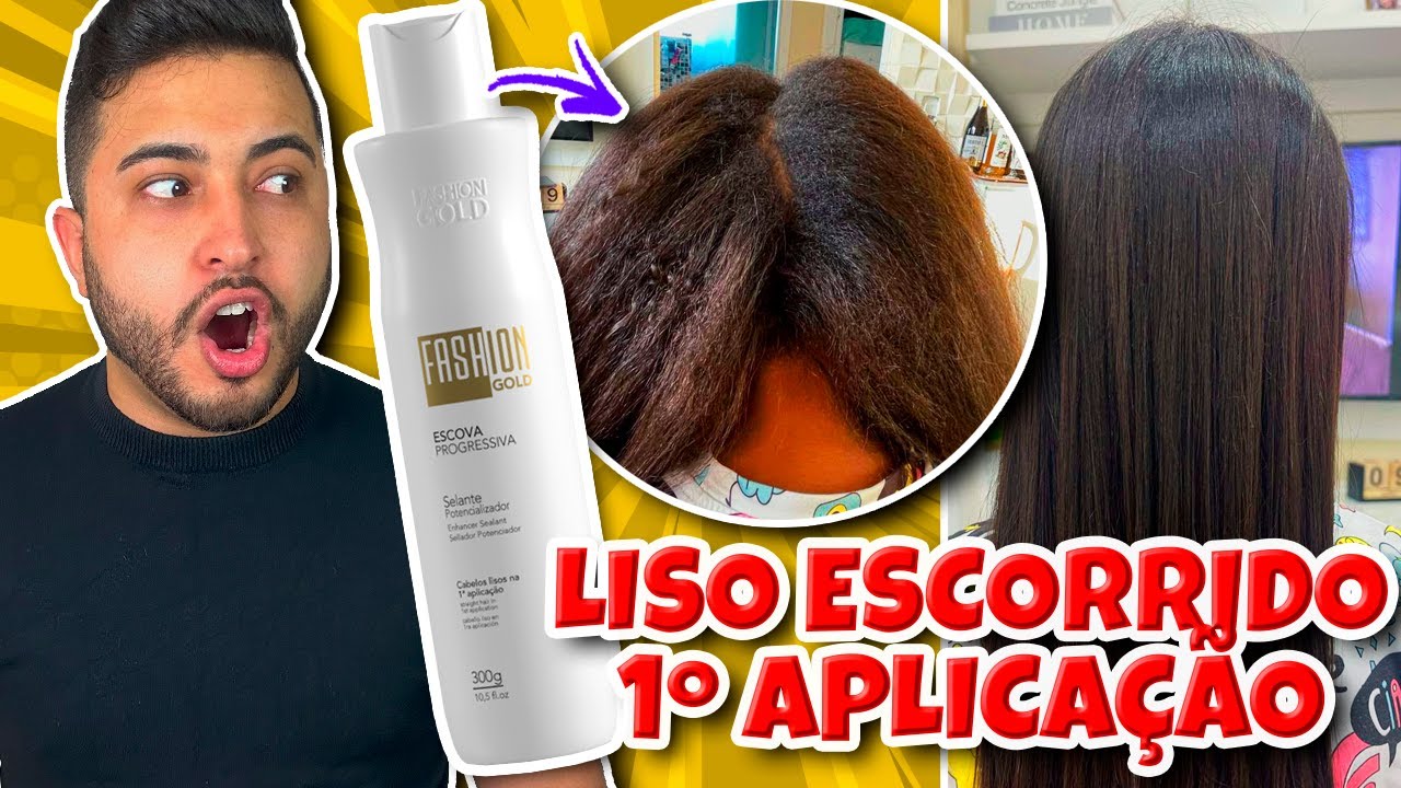 Progressiva Fashion Gold em CABELO crespo! 3 TÉCNICAS que ALISA de PRIMEIRA! Veja o RESULTADO!