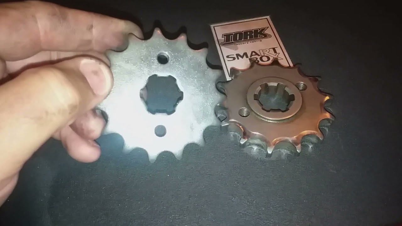 Em fim, coloquei o Pião (Pinhão) rsrsr de 15 na Chopper