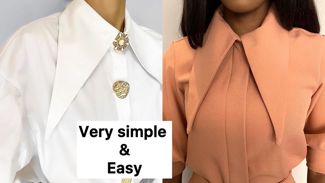 How To Cut & Sew Stylish Shirt Collars | Trendy Shirt collar Female Collar #shirt #collar #diy