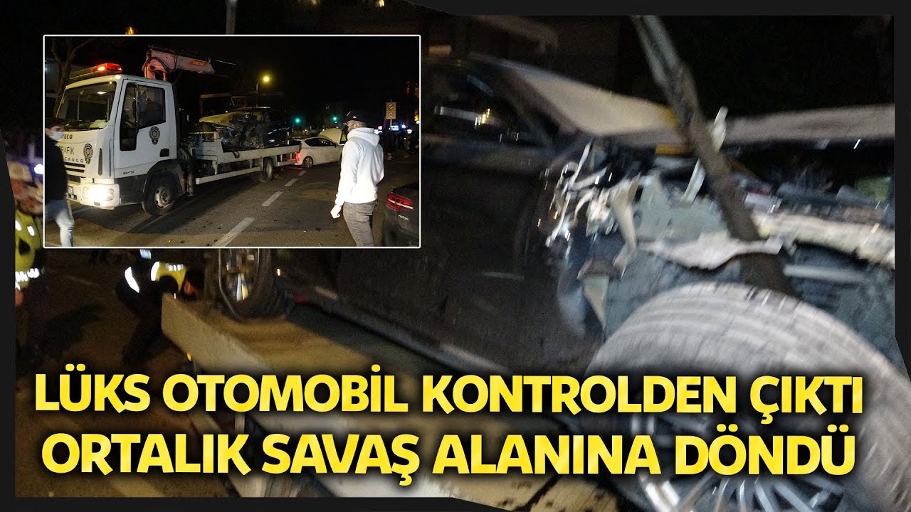 Kadıköy'de Kontrolden Çıkan Lüks Otomobil Önce Otomobile Ardından Ağaca Çarptı: 3 Yaralı