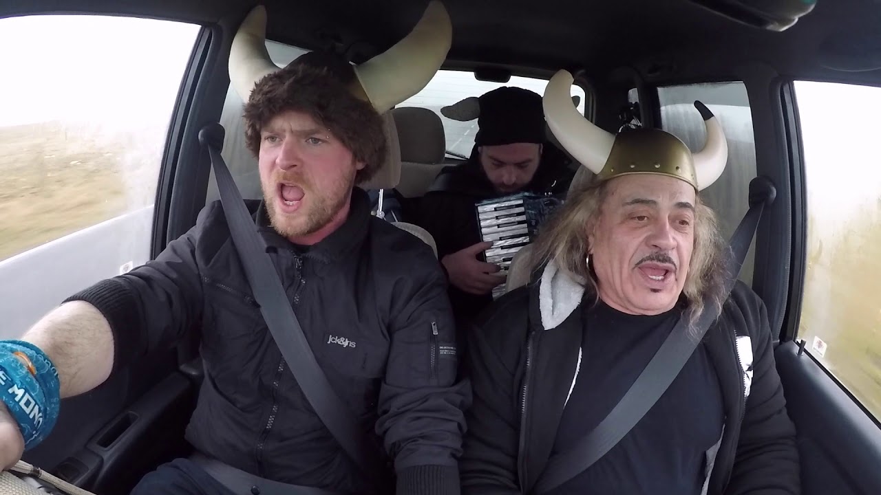 Teaching Wagner how to sing the UHA song driving back from the airport