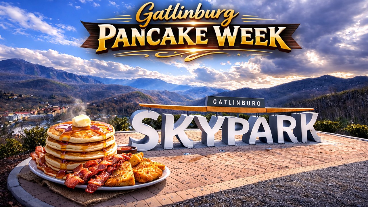 Gatlinburg Pancake Week breakfast with a view Skypark