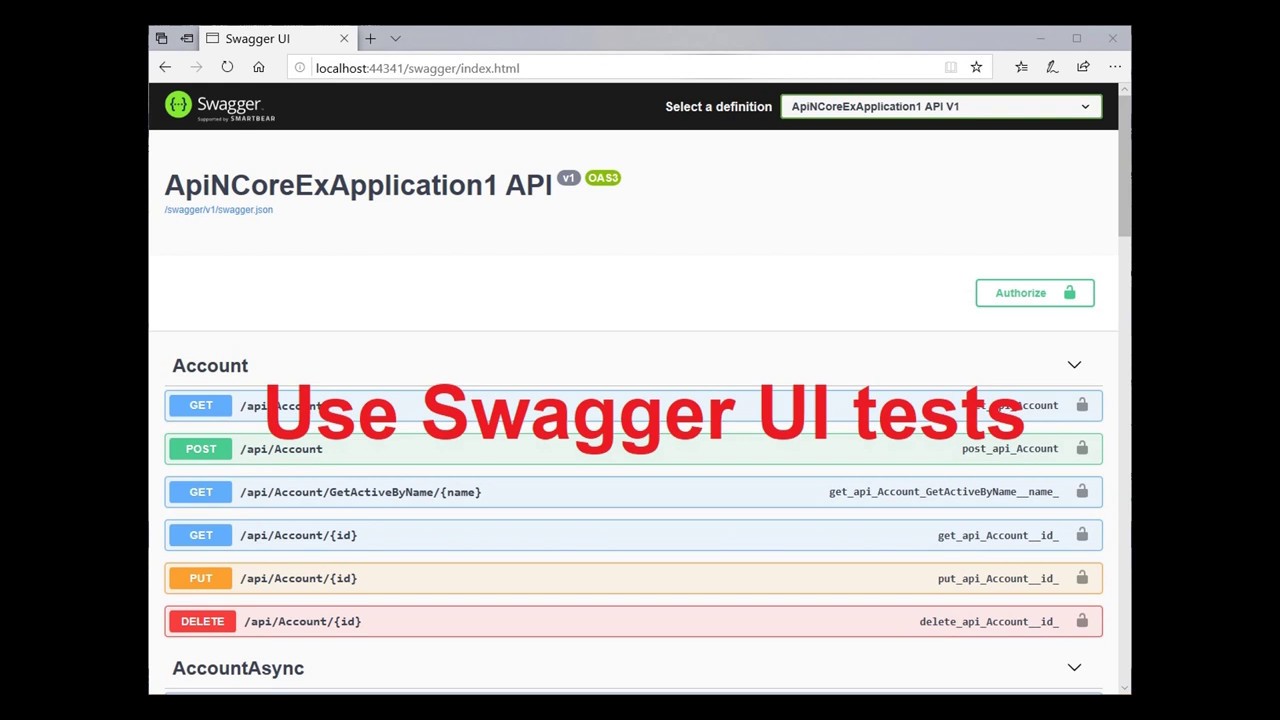 REST API - Swagger documentation and tests implementation