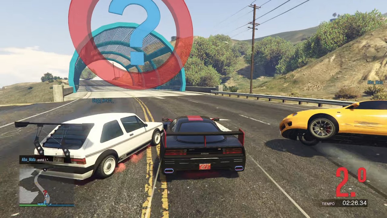 Carrera de Larga Distancia con Coches ALEATORIOS muy loca!! || Gameplay de GTA 5 Online sin Comentar