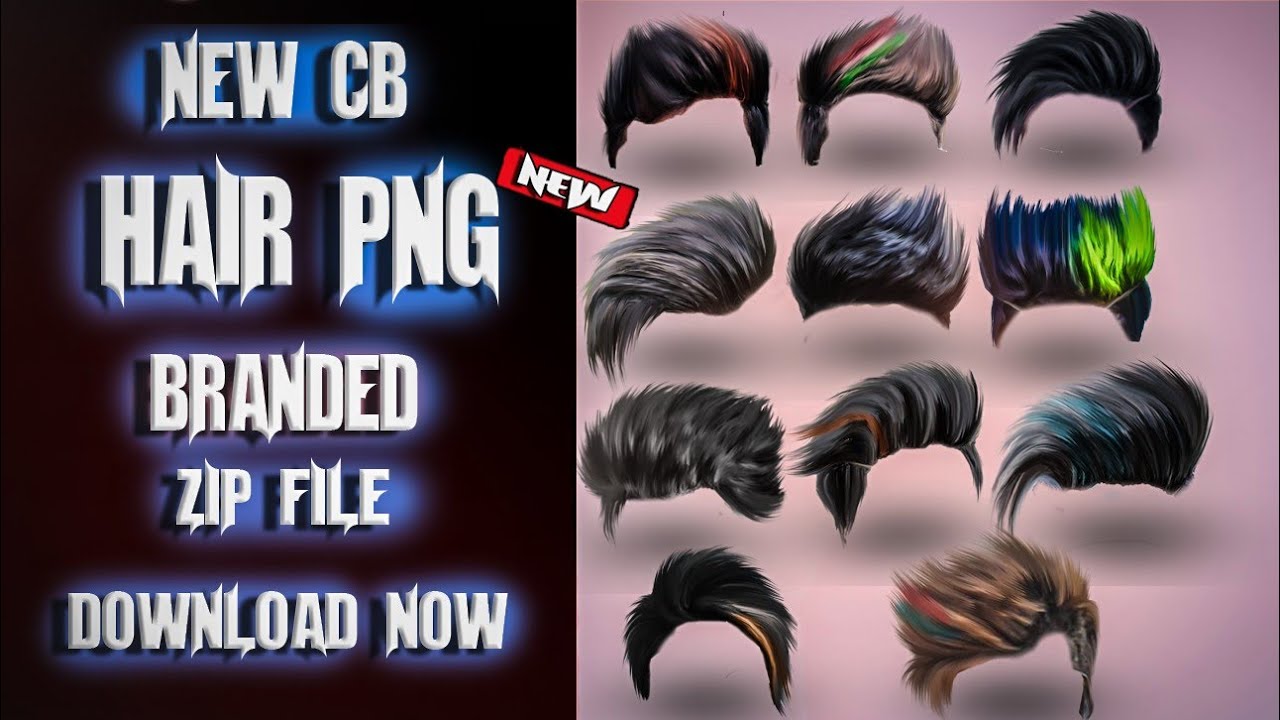 Hair png for photo editing 2023, Cb hair png Zip file for Picsart photo Editing by learningwithsr