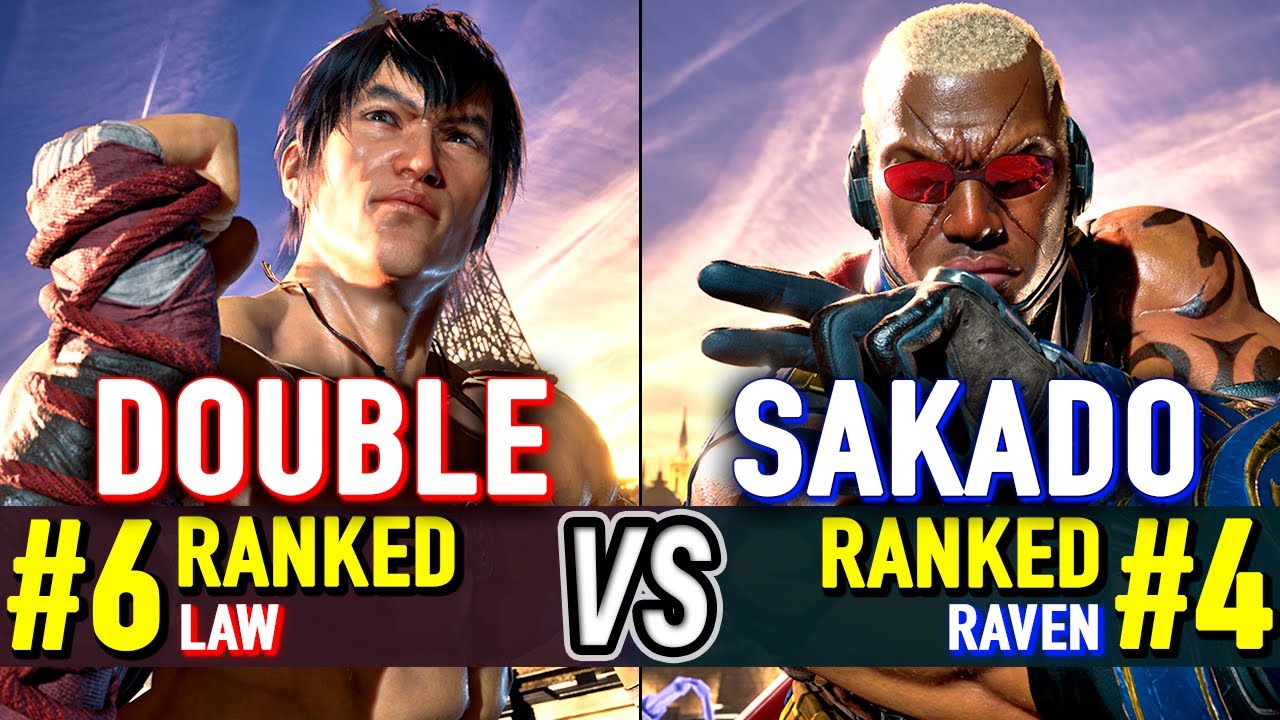 T8 🔥 DOUBLE (#6 Ranked Law) vs SAKADO (#4 Ranked Raven) 🔥 Tekken 8 High Level Gameplay