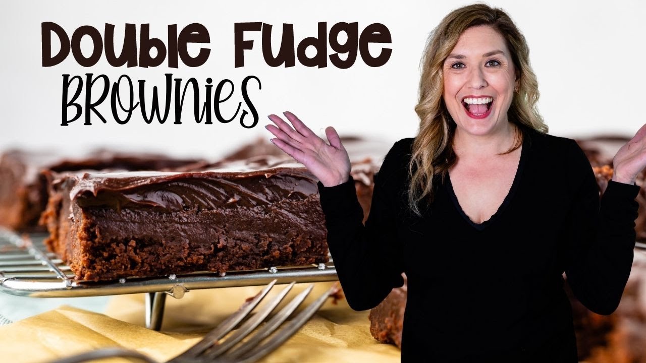 Double Fudge Brownies with BROWNIE FROSTING