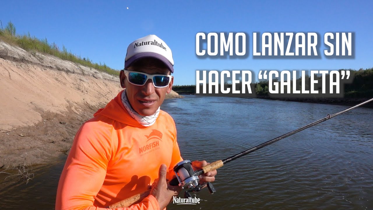 Como lanzar sin hacer galleta con un reel rotativo por Matías jalil