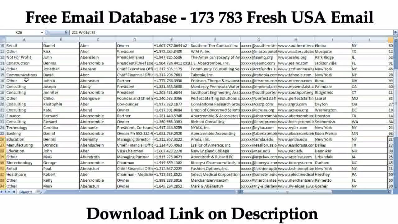 Free Email Database &ndash; Free USA Email List - Email Marketing