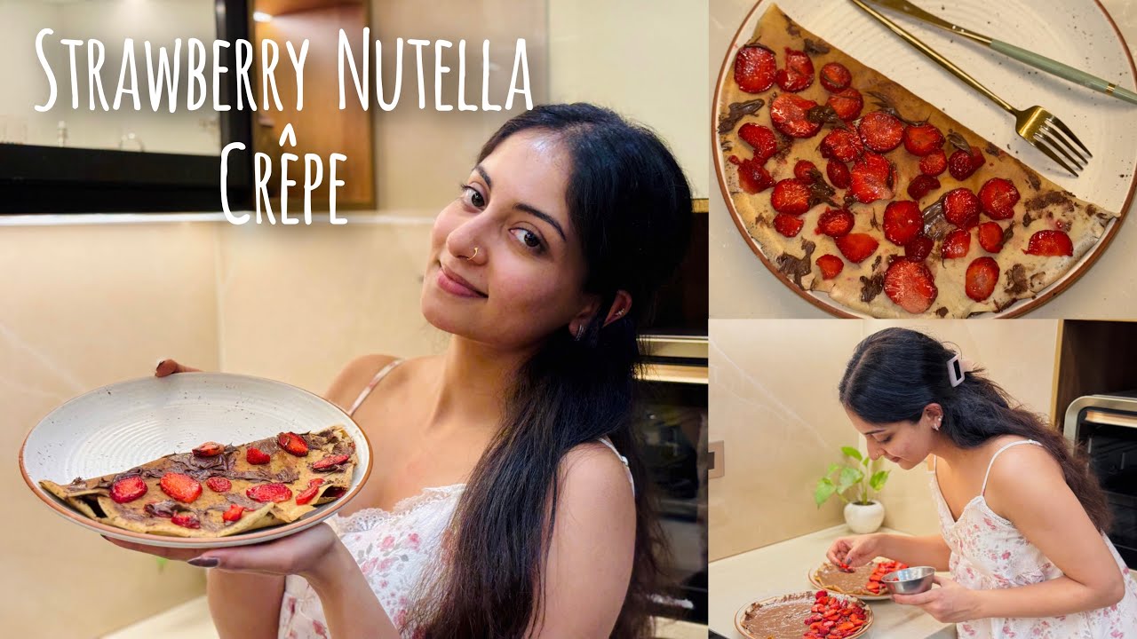 Готовлю дома блинчики с клубникой и Нутеллой 🍓🍫🥞 | Ишаани Кришна.