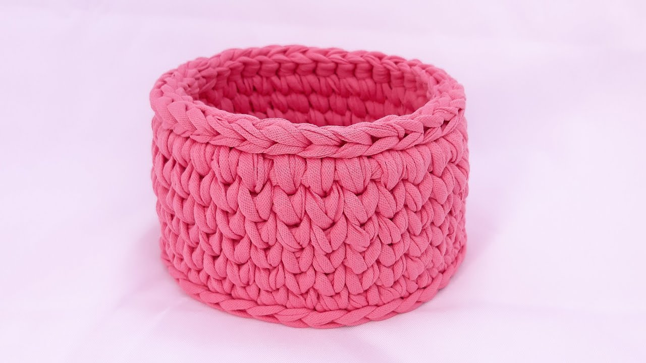 (español) CESTA REDONDA / CROCHET DE TRAPILLO PASO A PASO