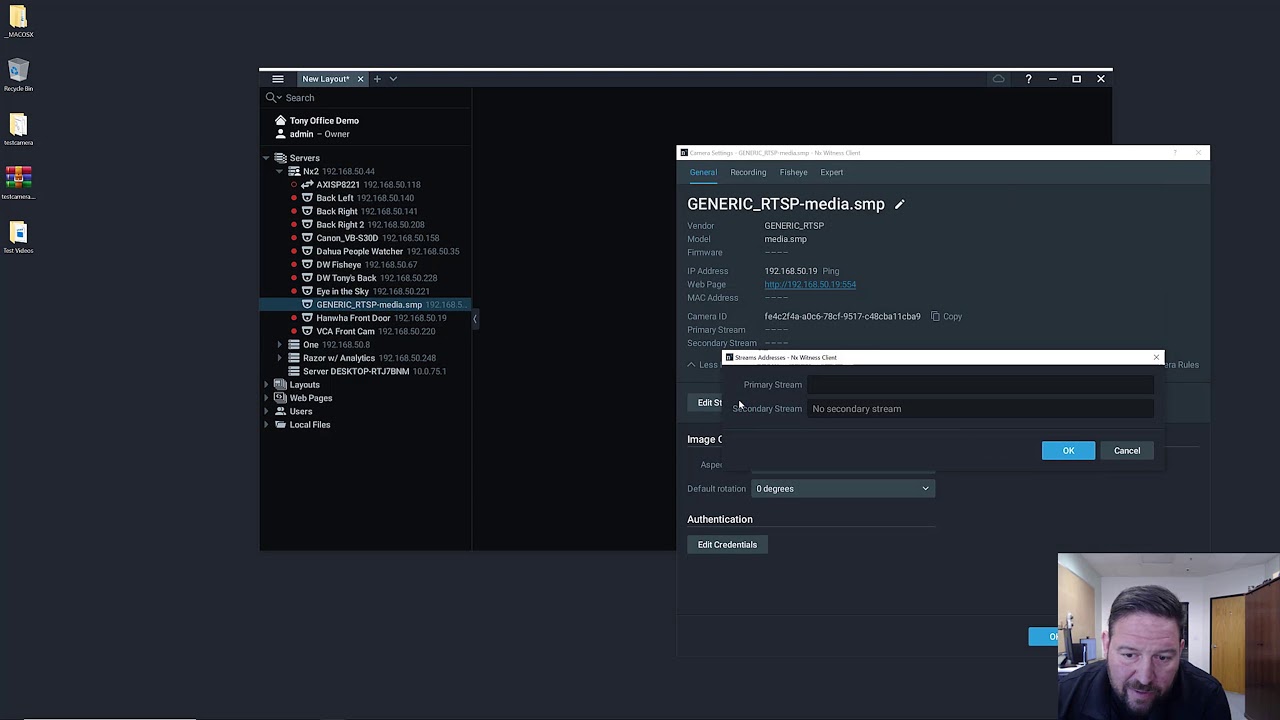 Dual RTSP / HTTP / UDP Streams  - Nx Witness v4.0