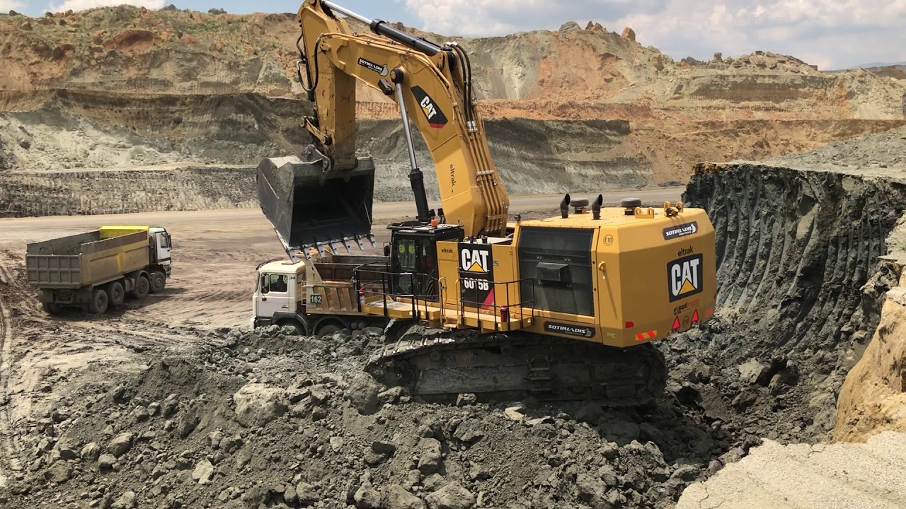Caterpillar 6015B Excavator Loading Trucks - Sotiriadis Ate