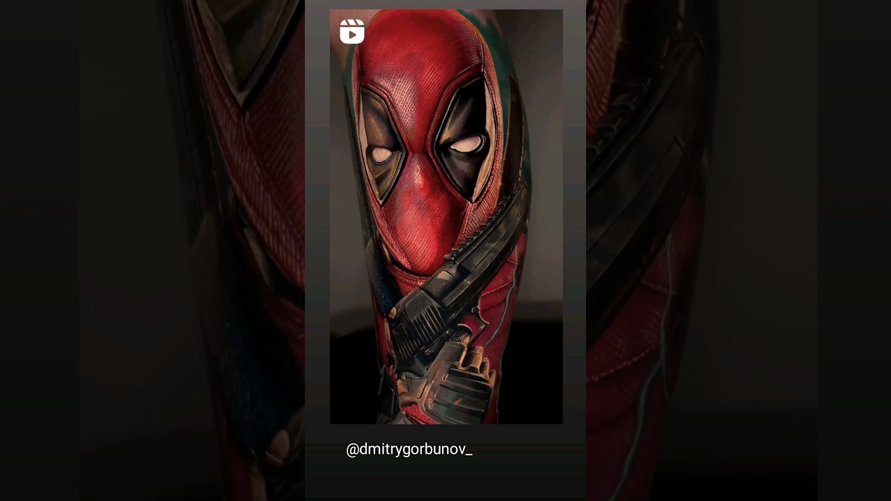 Awesome 😍 #tattoo by artist: @dmitrygorbunov #tattoos #skinart #inked #tattooculture #deadpool