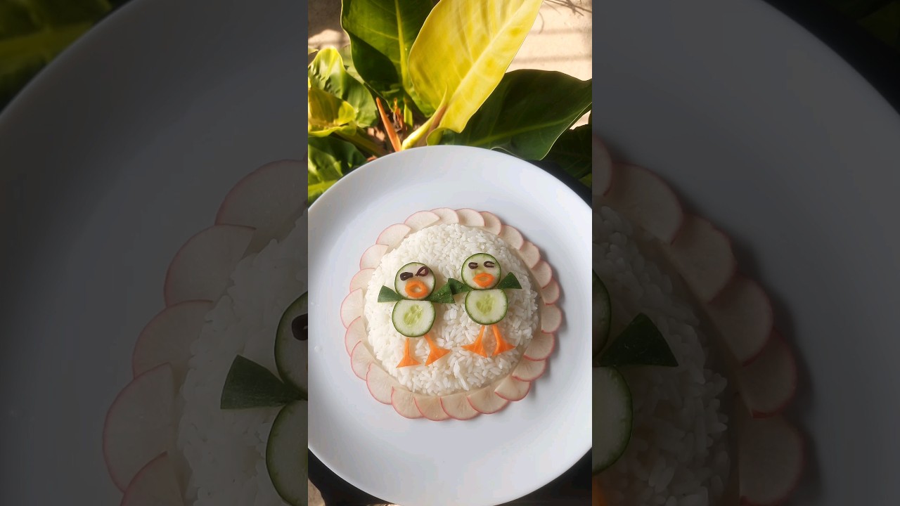 Thali Decoration ideas | Rice Decoration #decoration #food #thalidecoration #shorts