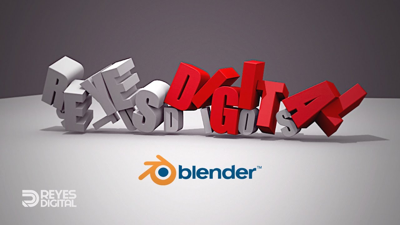 Caída de Texto 3D en Blender