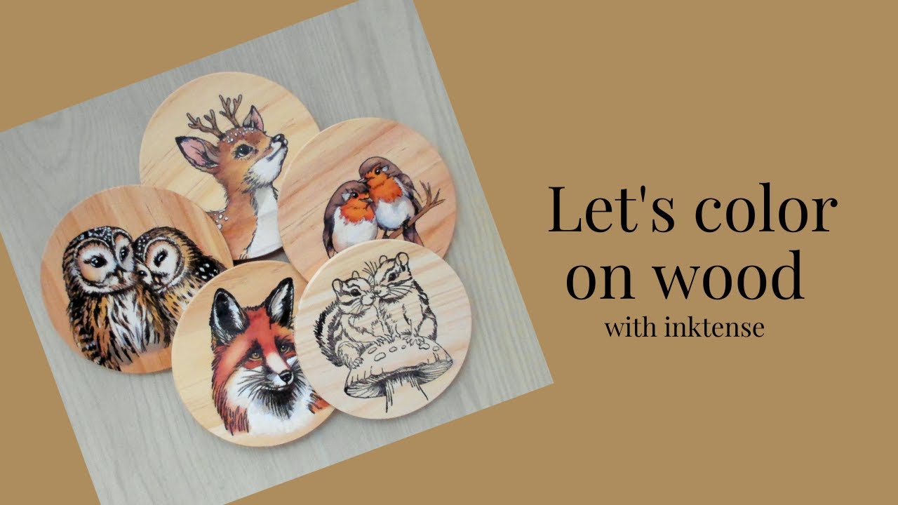 Let's color on wood with inktense. #adultcoloringchannel