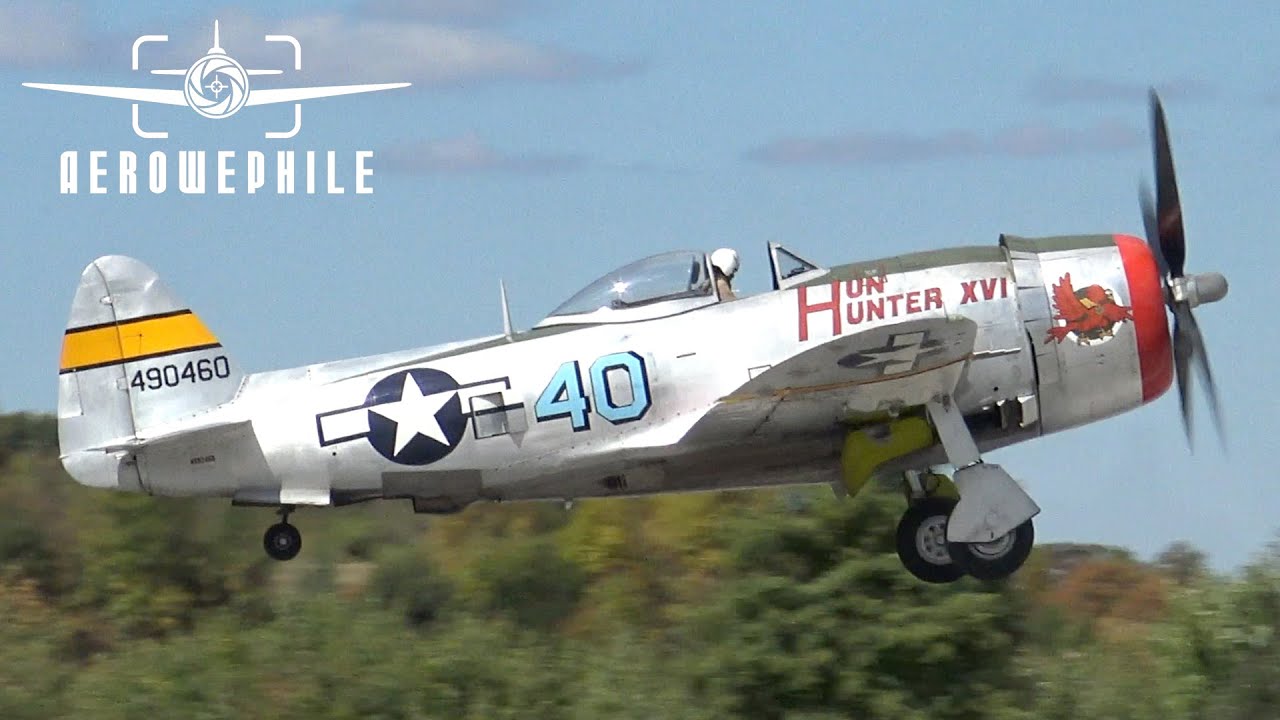 Republic P-47D Thunderbolt “Hun Hunter XVI” at Wings & Wheels on the Greene Fly-in Cruise-in 08Oct22