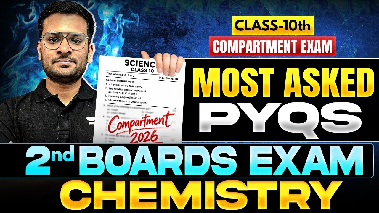 Most Asked PYQs for 2nd Board Exam | Class 10 Science Compartment Exam 2026🚨 | Satish Sir