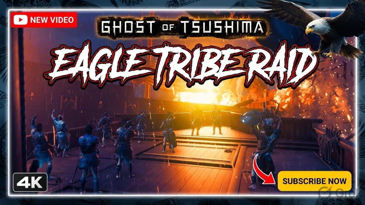 Ghost of Tsushima Iki Island: EAGLE TRIBE RAID (4K HDR PS5 Pro Graphics)