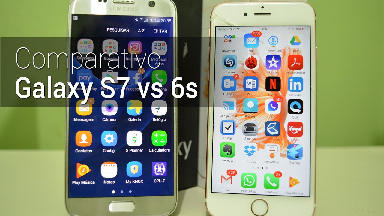 Comparativo: Galaxy S7 vs iPhone 6s | TudoCelular.com