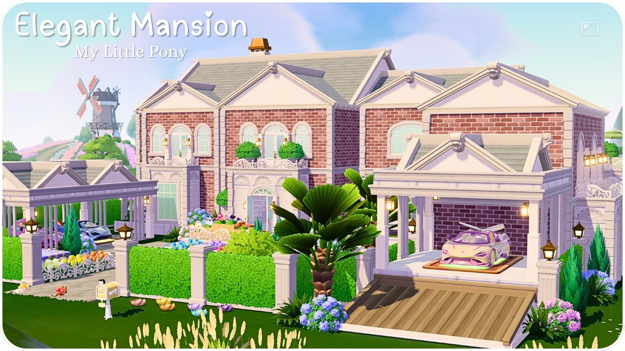 Elegant My Little Pony Mansion 🦄 -  Heartopia Build Tutorial | 18 Plots