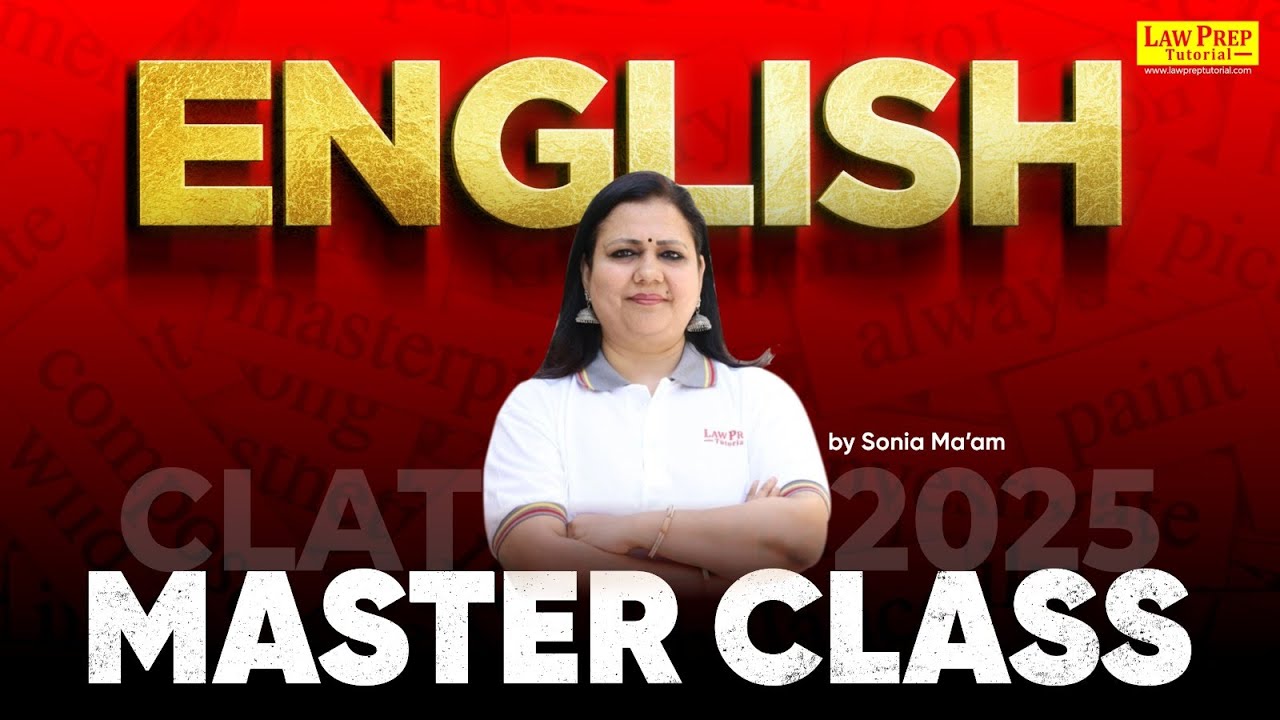 CLAT 2025: English Master Class | Most Important Topics for CLAT 2025 | By Sonia Ma'am