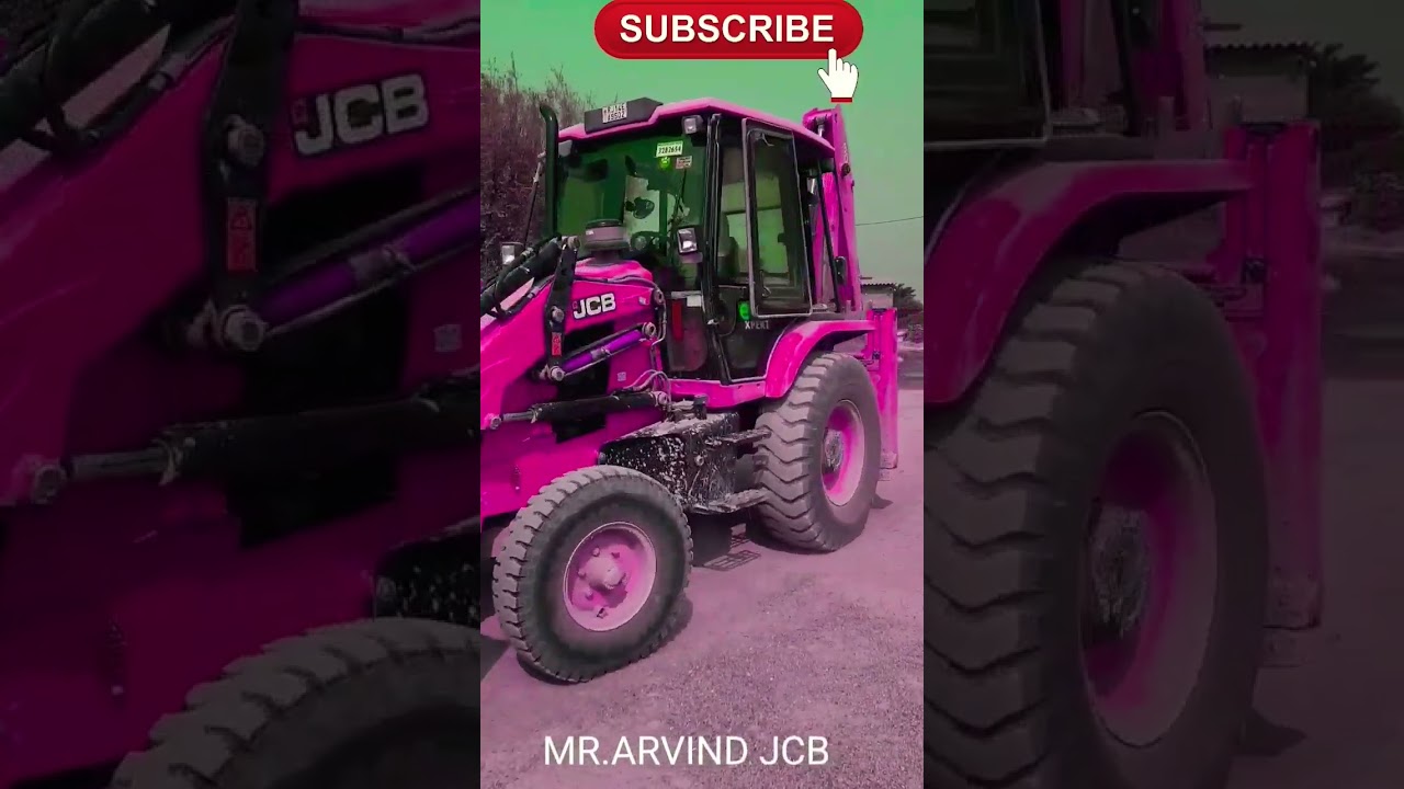 pink bulldozer in the cement plant #jcb