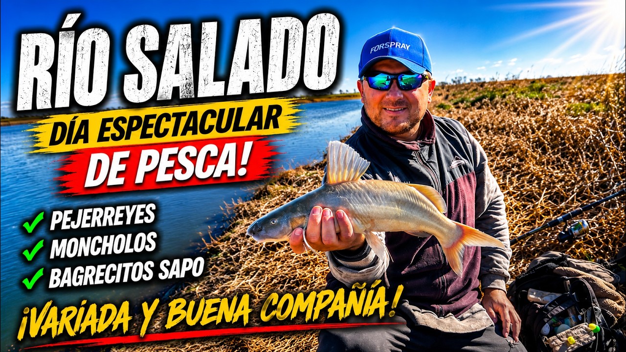 🎣 &iexcl;Volvimos al R&iacute;o Salado! D&iacute;a espectacular de pesca: pejerreyes, moncholos y bagrecitos sapo