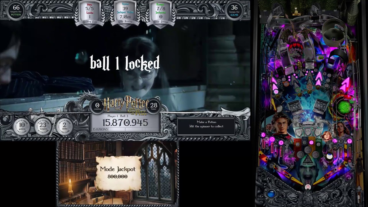 Harry Potter Original Virtual Pinball Gameplay