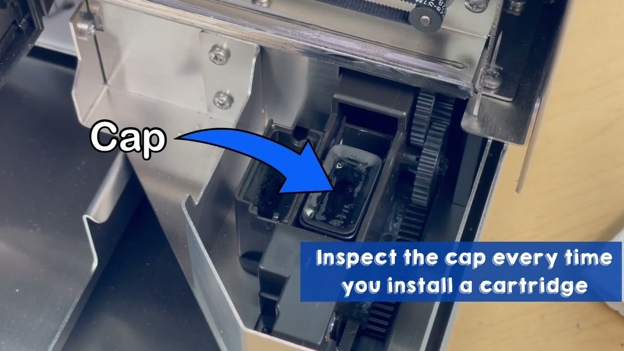 How to clean the Maintenance Cap in the Eddie Edible Ink Printer.