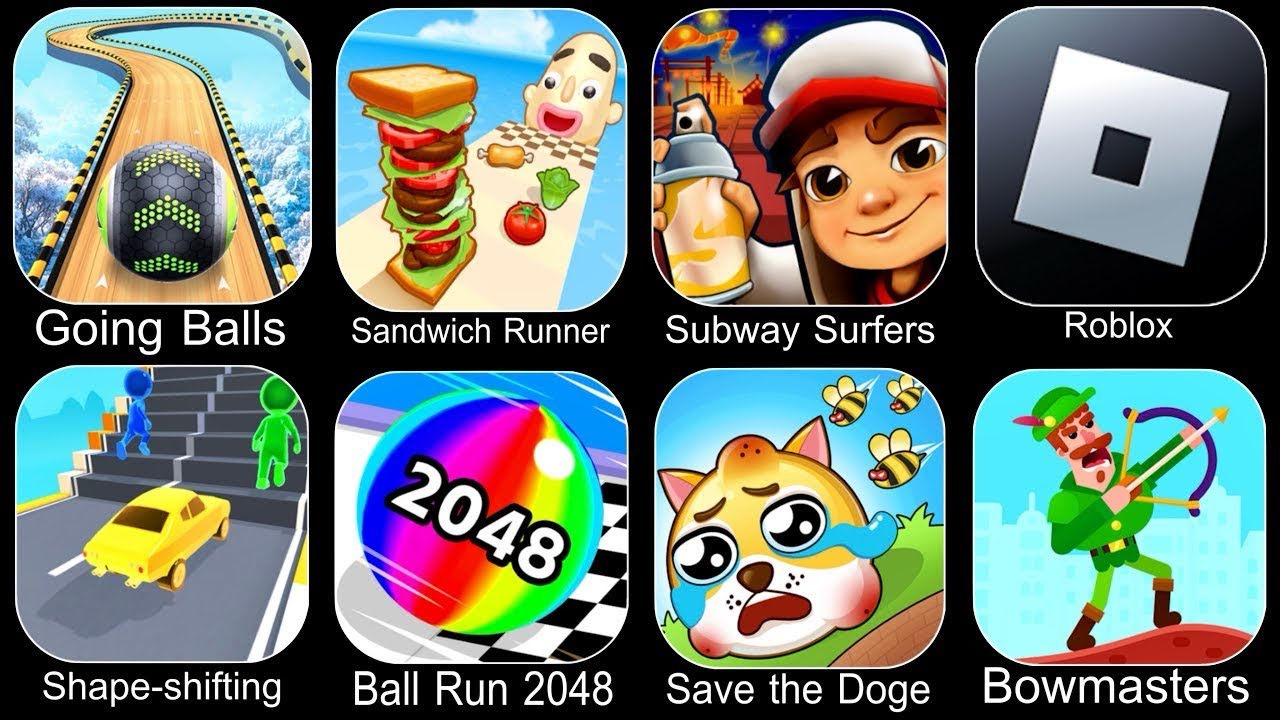 Squid Game,Race Master,Going Balls,Coin Rush,Number Master,Freaky Stan,Cut Master,Red Ball 4