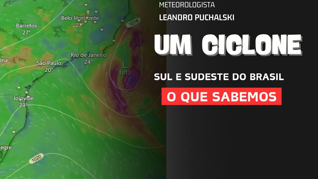 CICLONE NO MAR ENTRE SUDESTE E SUL